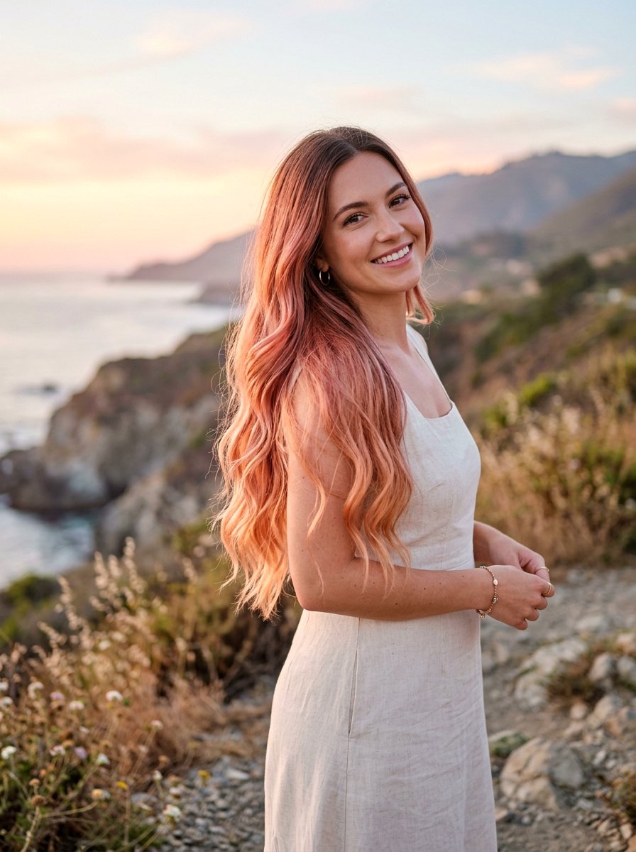 20 Vibrant Sunset Ombre Hair Color Ideas to Try This Year