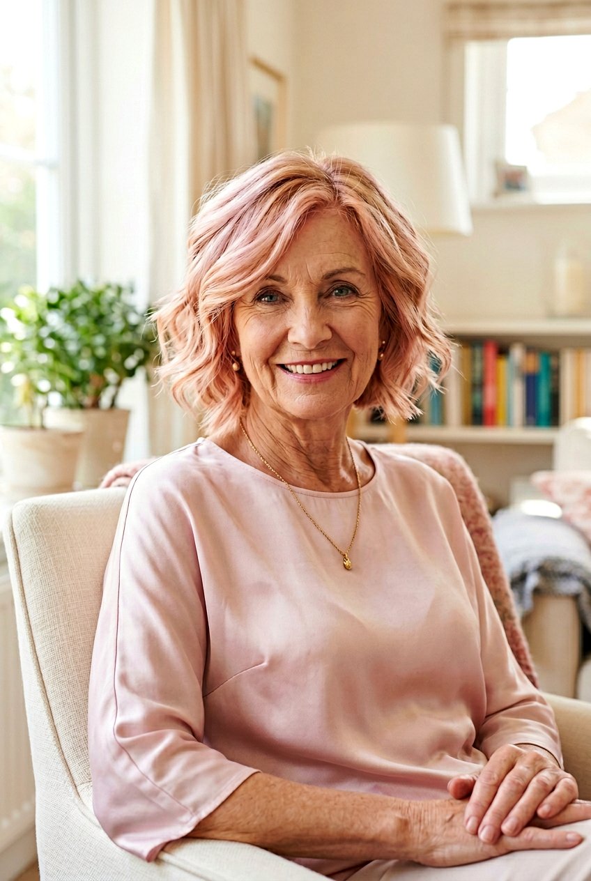 Rose Gold - 20 hair color ideas for women over 70 - 20 hair color ideas for women over 70