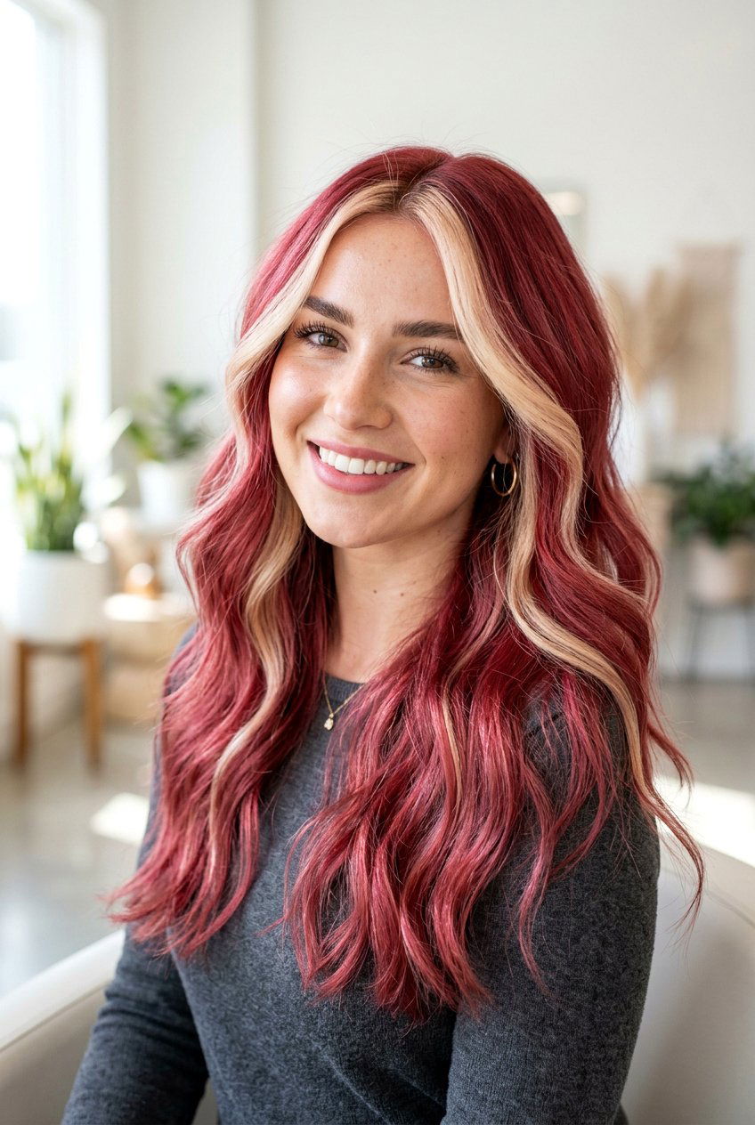 20 Stunning Red Hair With Blonde Money Piece Ideas to Try