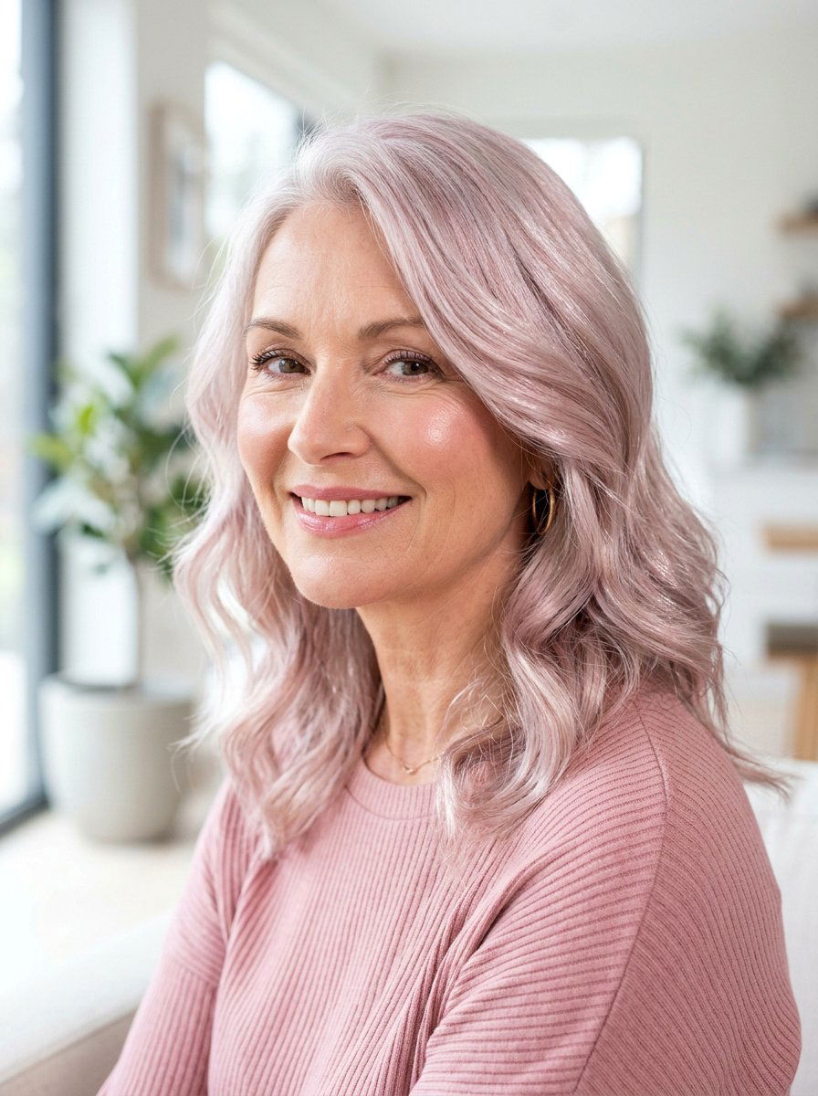 Rose Silver Gloss On White Hair - 20 silver gloss for mature gray hair - 20 silver gloss for mature gray hair