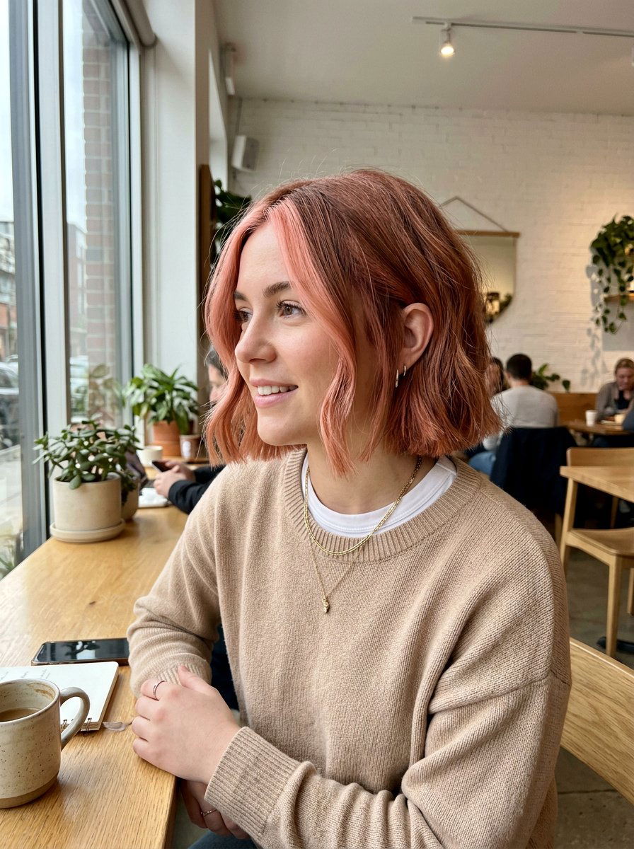 Rose gold money piece bob haircut - 20 rose gold money piece hair - 20 rose gold money piece hair