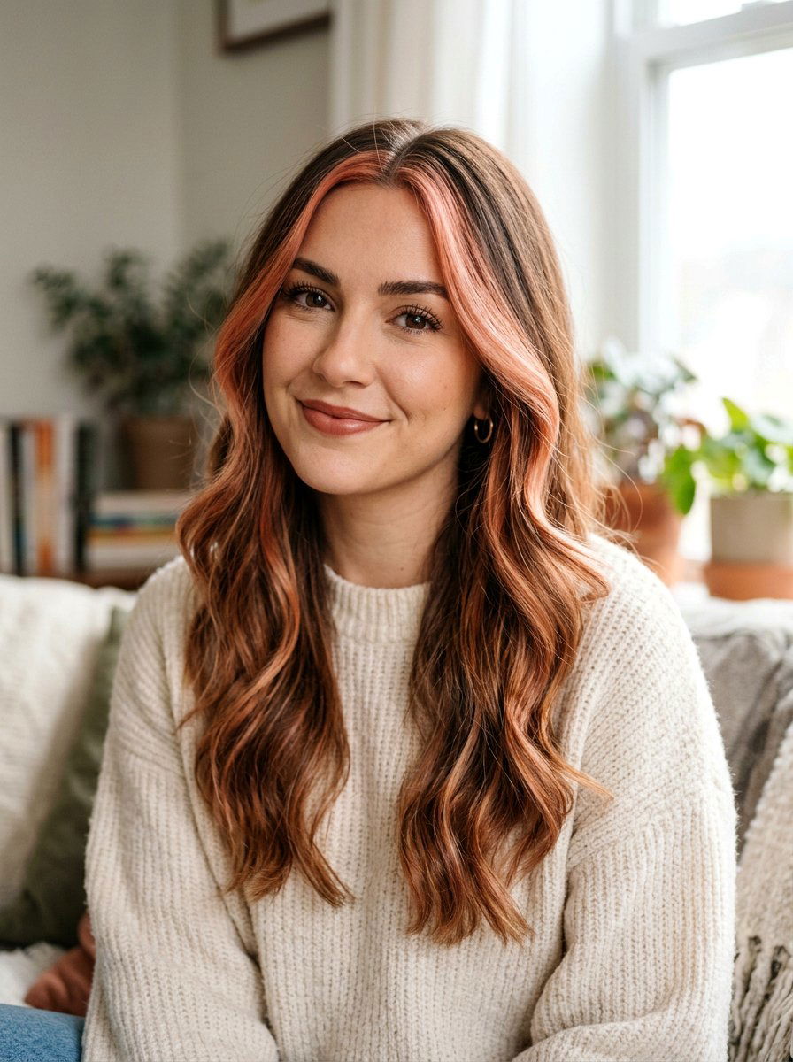 Rose gold money piece brunette hair - 20 rose gold money piece hair - 20 rose gold money piece hair