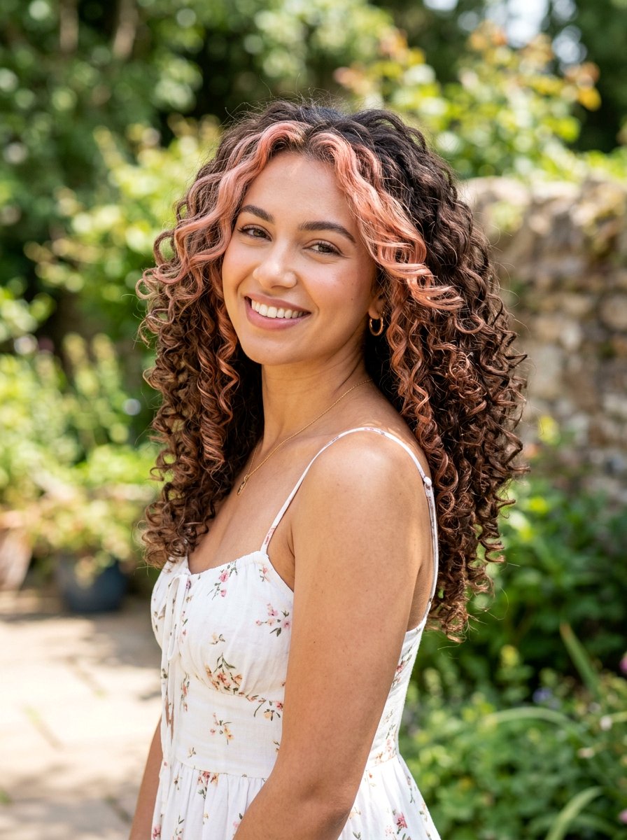 Rose gold money piece curly hair - 20 rose gold money piece hair - 20 rose gold money piece hair