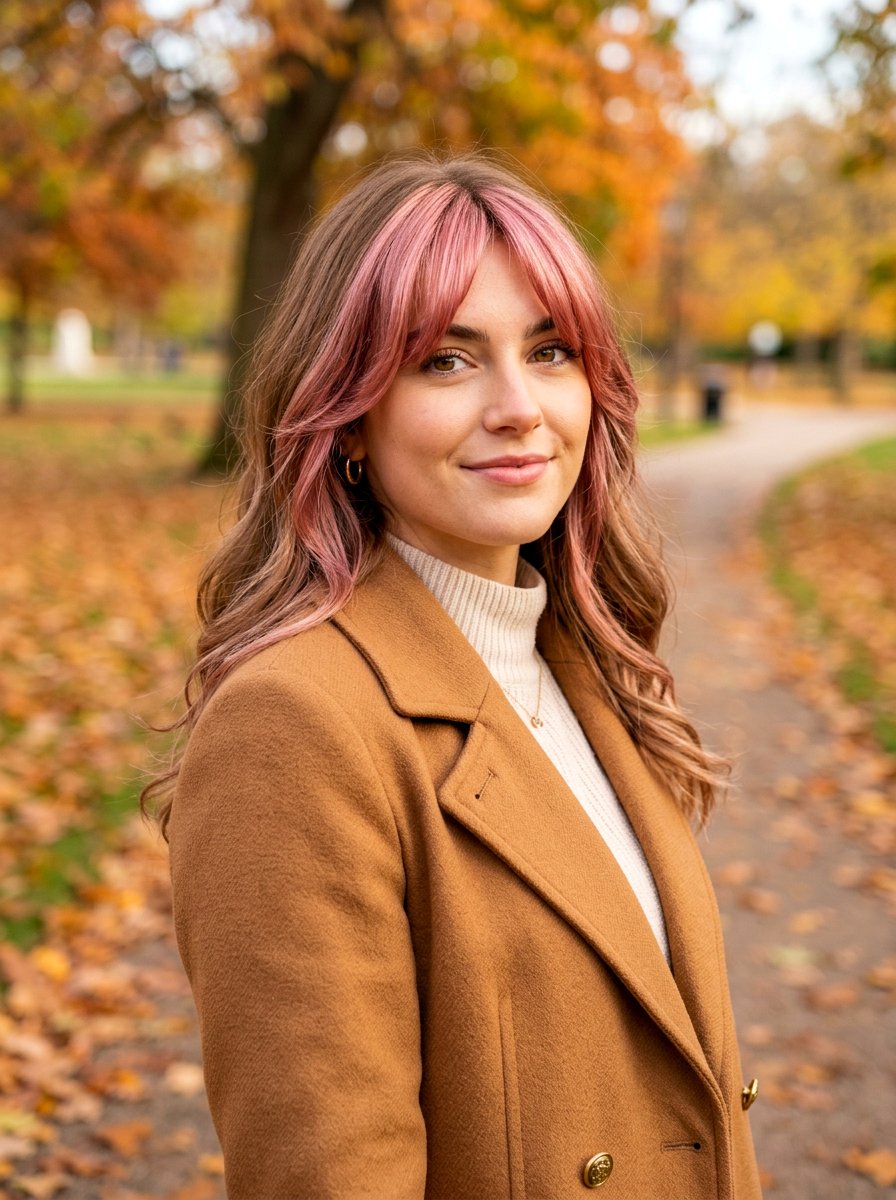 Rose gold money piece with bangs - 20 rose gold money piece hair - 20 rose gold money piece hair