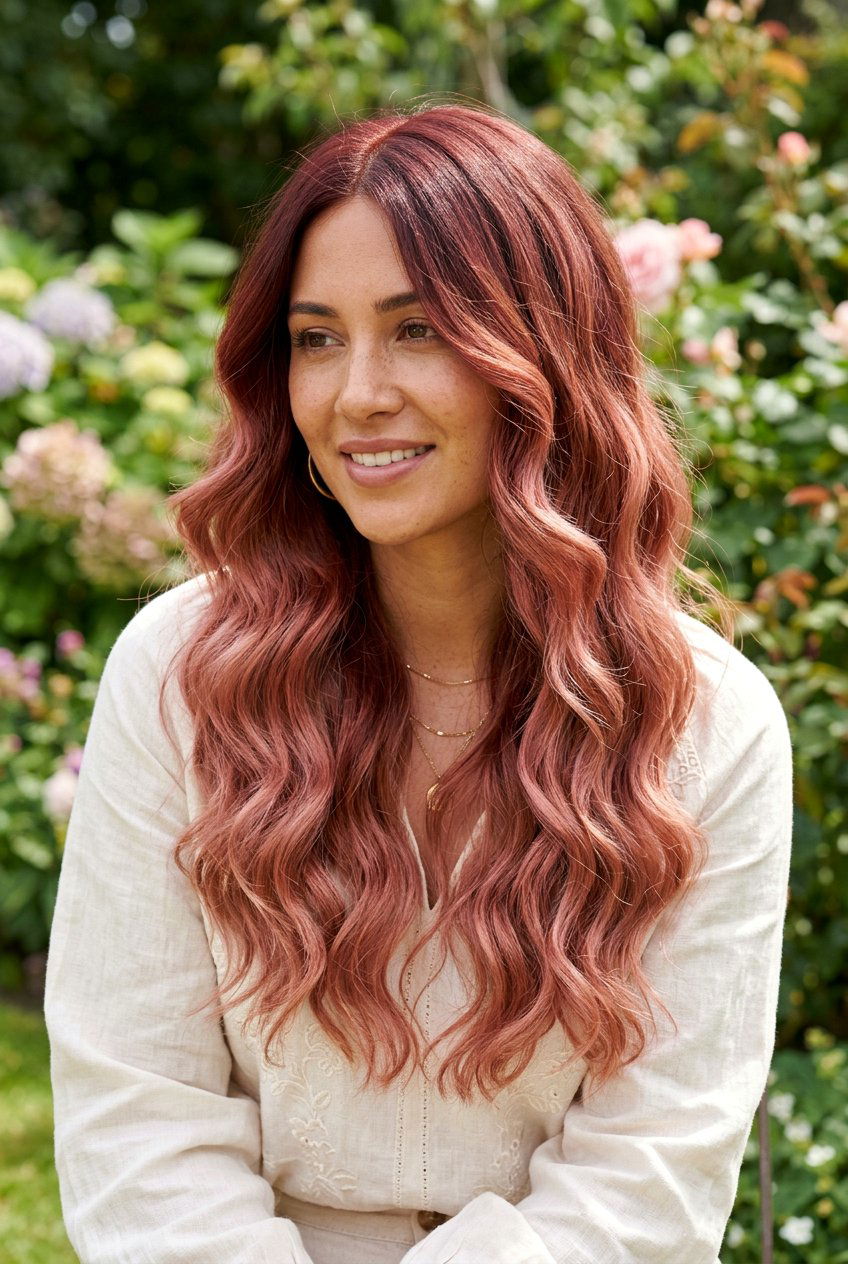 Rose gold red ombre hair - 20 red ombre hair color - 20 red ombre hair color