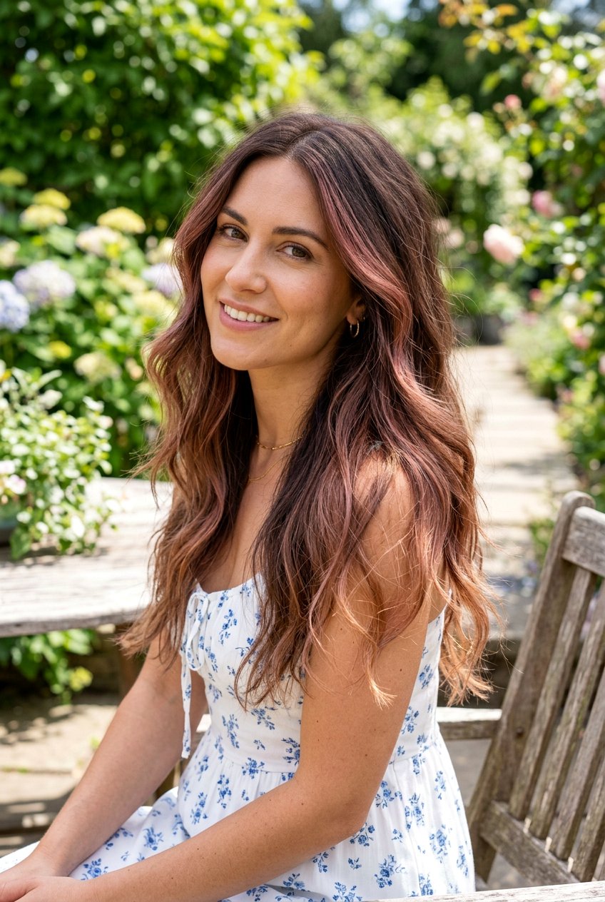 Rosewood Brown Balayage - 20 rosewood brown hair - 20 rosewood brown hair