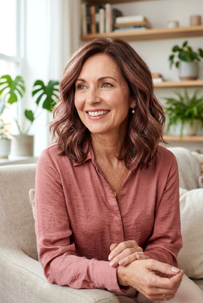 Rosewood Brown Shimmer - 20 natural brunette refresh for mature women - 20 natural brunette refresh for mature women