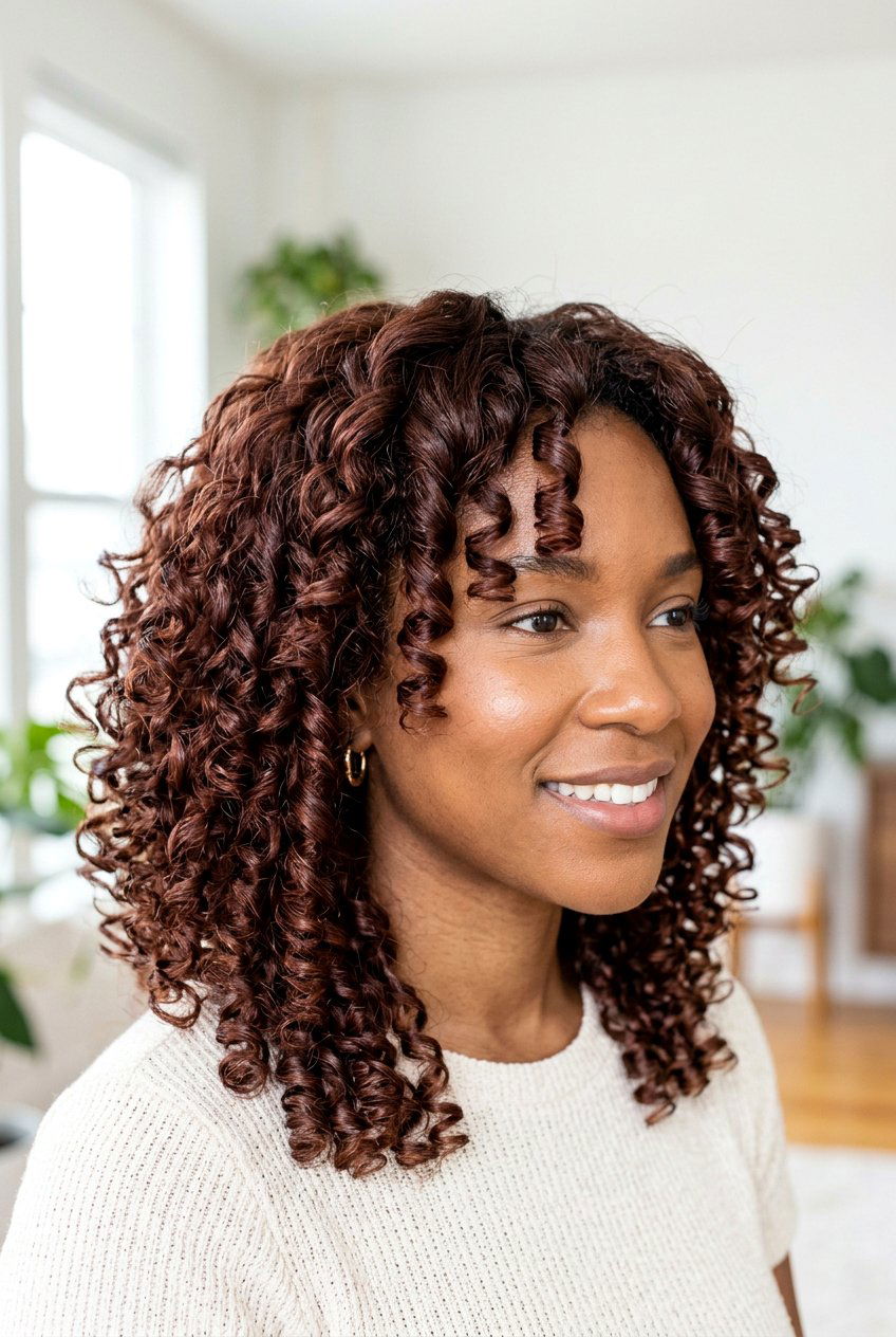 Rosewood Brown on Curly Hair - 20 rosewood brown hair - 20 rosewood brown hair