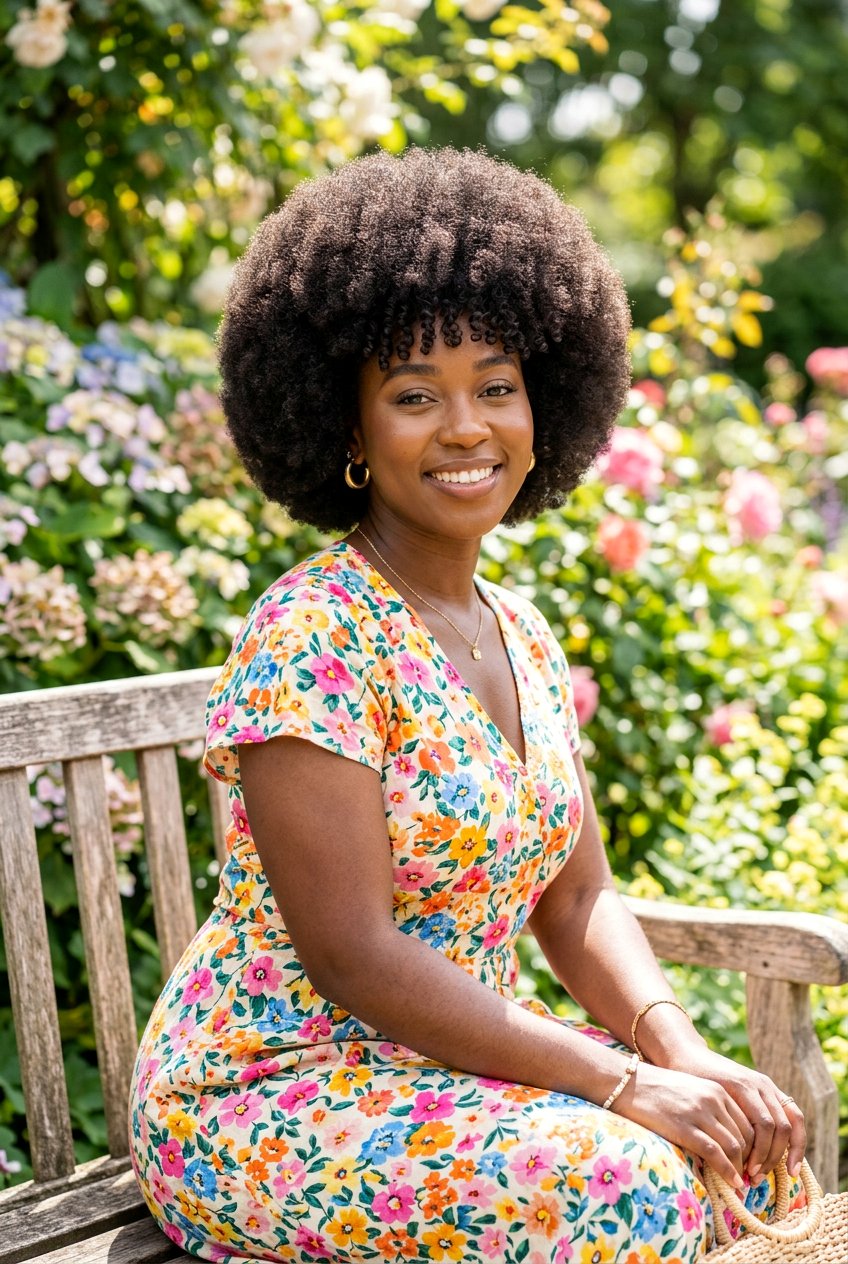 Round Afro Bob With Bangs - 20 curly afro bob haircut - 20 curly afro bob haircut