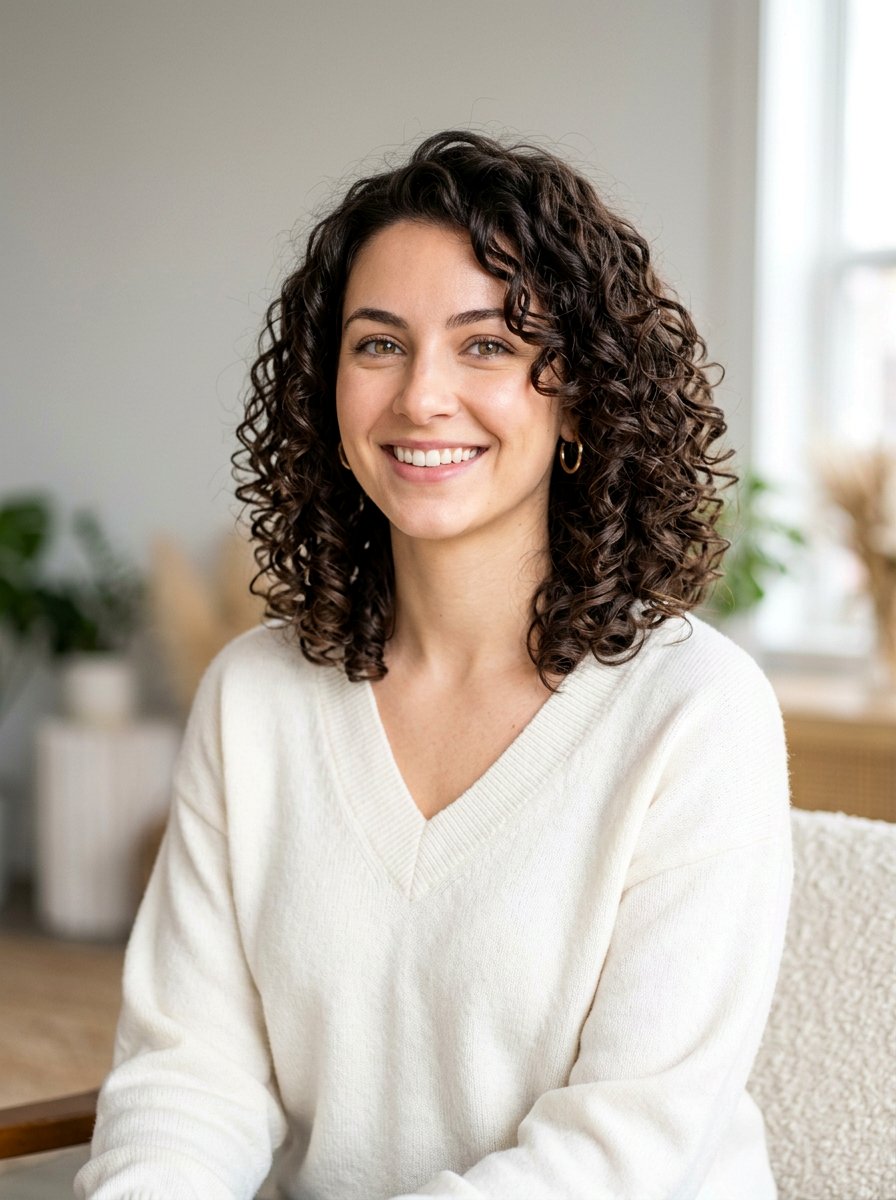 Round Curly Lob - 20 round haircut for curly hair - 20 round haircut for curly hair