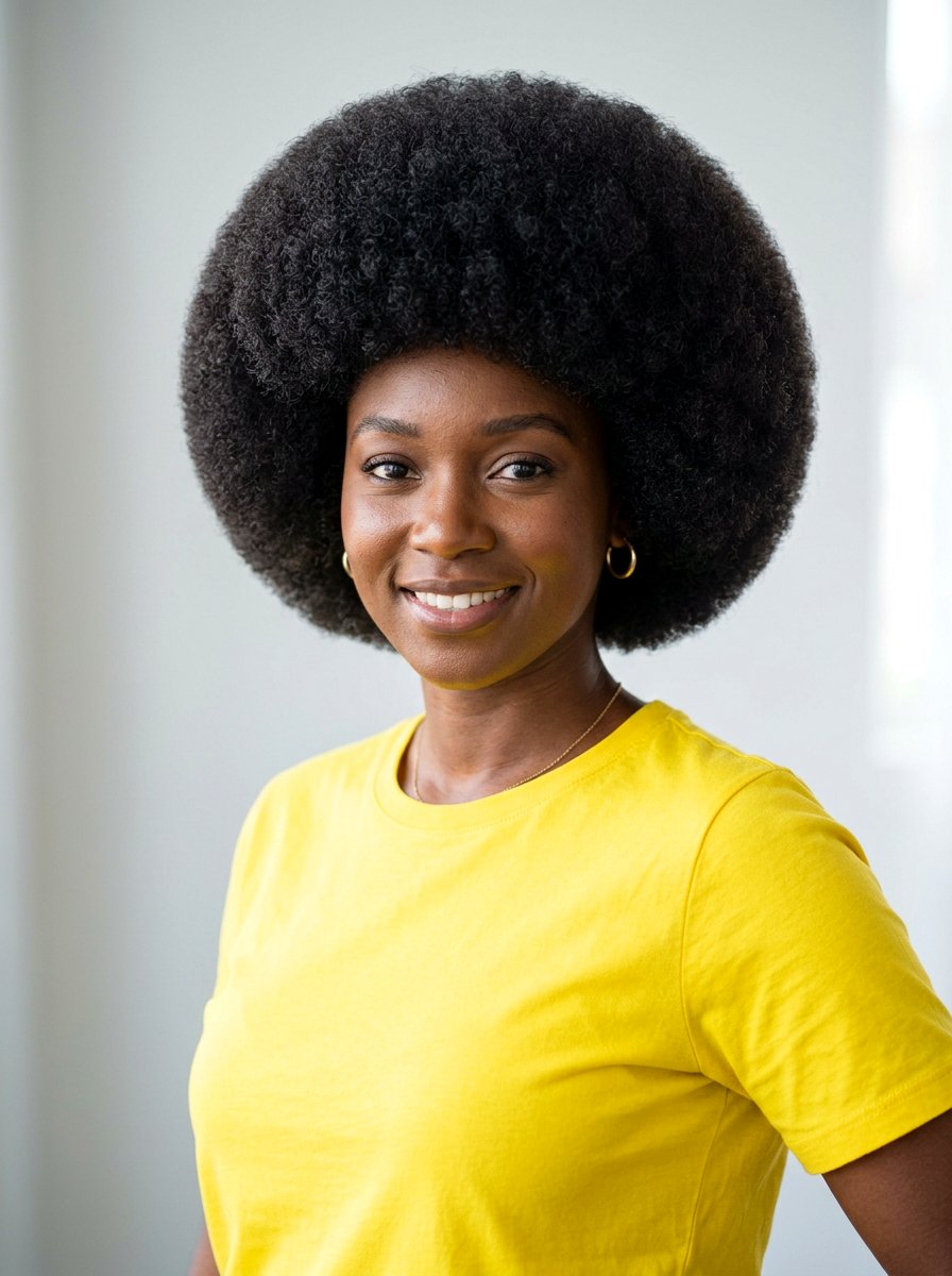 Rounded Afro Haircut - 20 haircut for tight curls women - 20 haircut for tight curls women