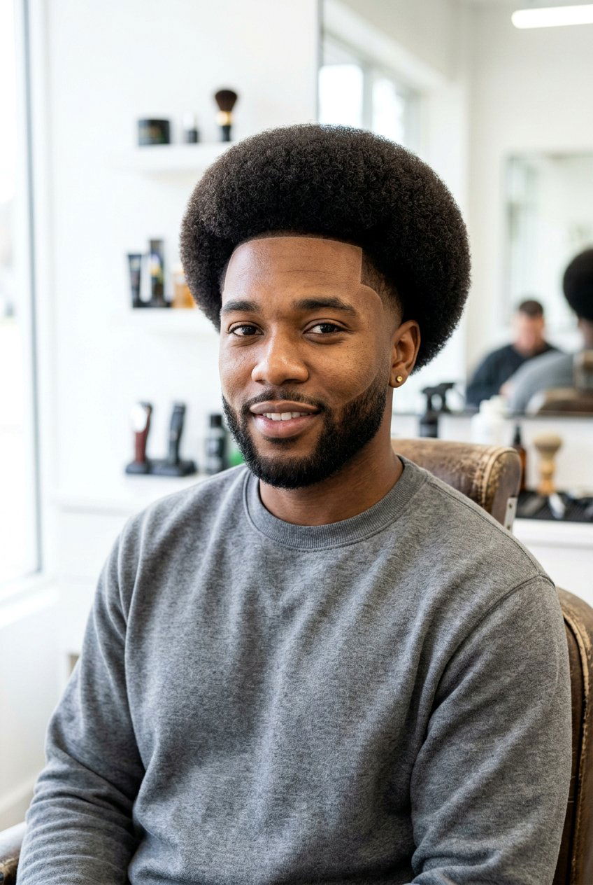 Rounded Afro Taper Fade - 20 afro taper fade for black men - 20 afro taper fade for black men