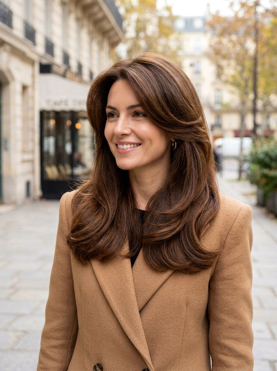 Rounded Blowout Layers Long Hair - 20 glossy blowout layers for long hair - 20 glossy blowout layers for long hair