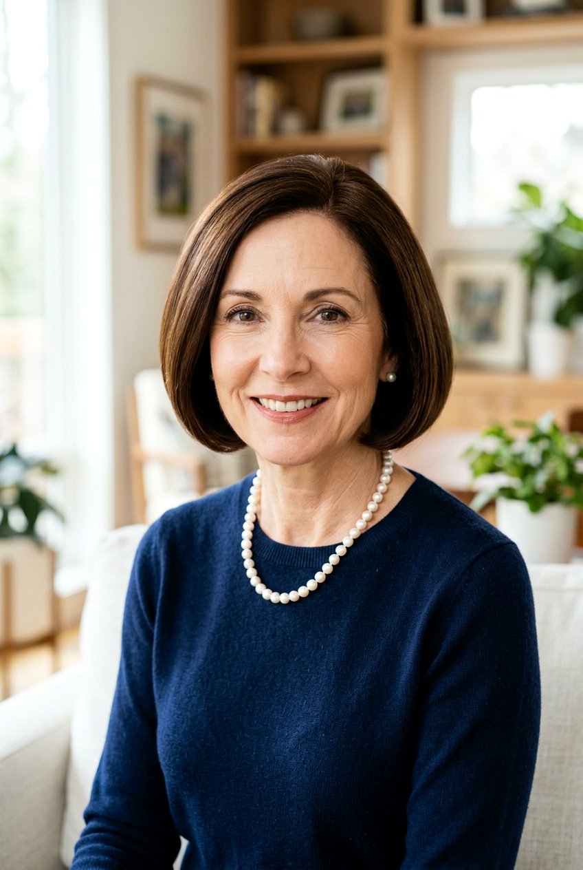 Rounded Bob - 20 face framing layers for women over 50 - 20 face framing layers for women over 50