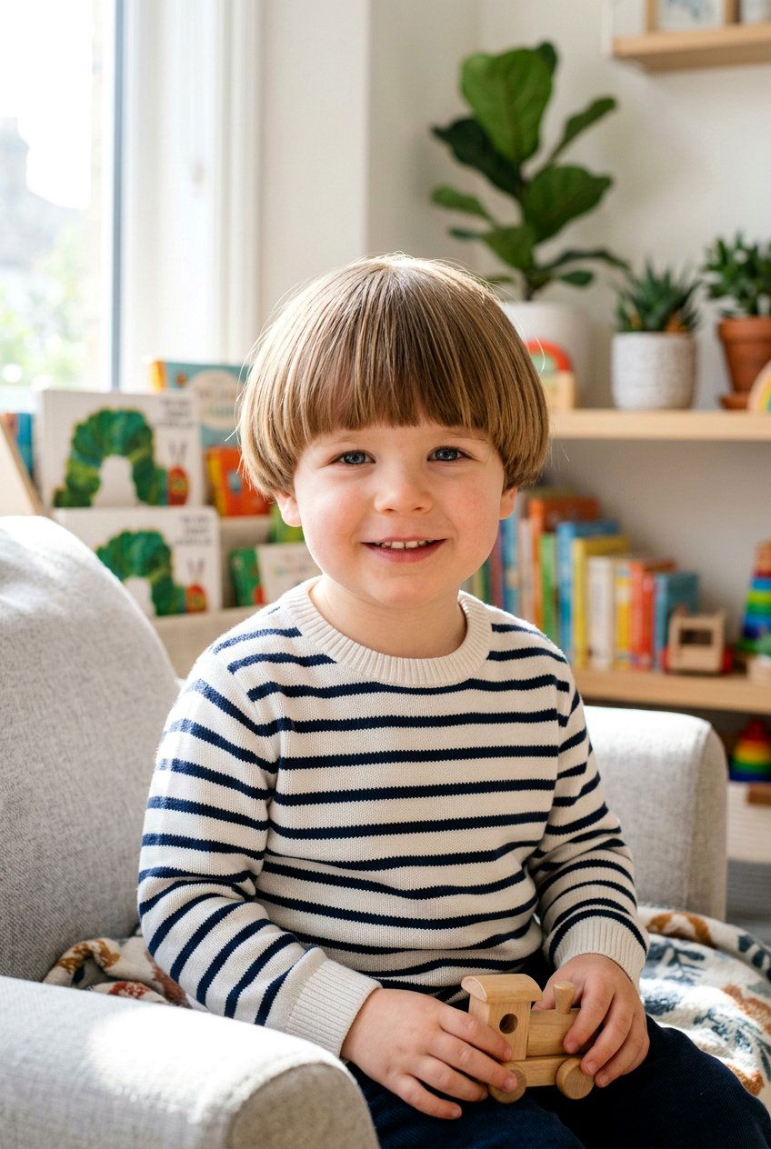 Rounded Bob - 20 first haircut styles for toddler boys - 20 first haircut styles for toddler boys