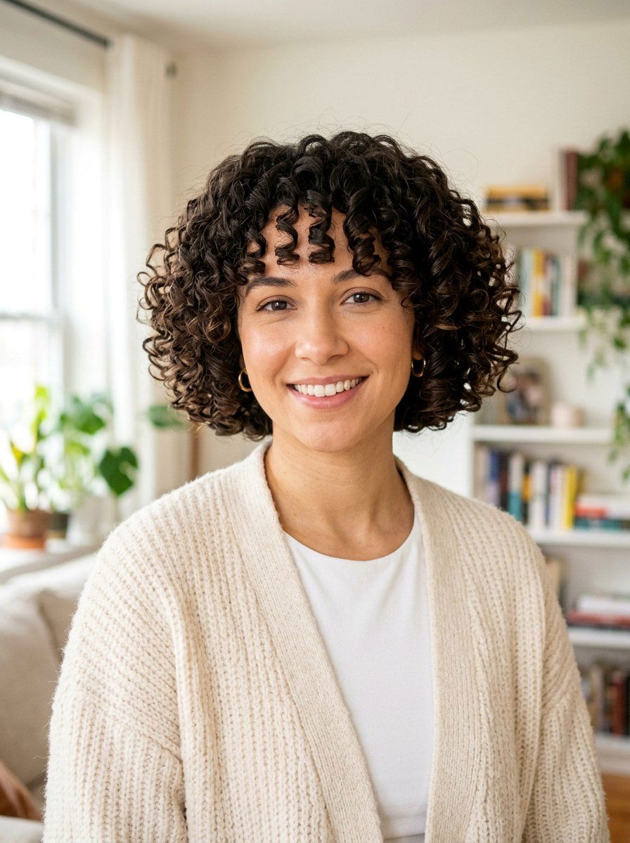 Rounded Bob Curly Hair - 20 polished haircut for curly shoulder length hair - 20 polished haircut for curly shoulder length hair