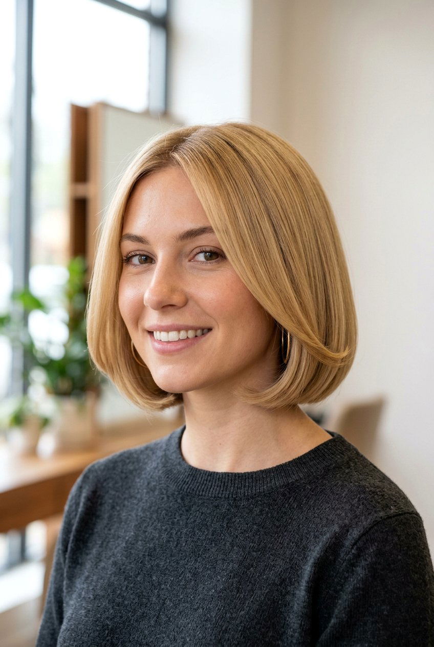 Rounded Bob For Straight Hair - 20 short straight hairstyles - 20 short straight hairstyles