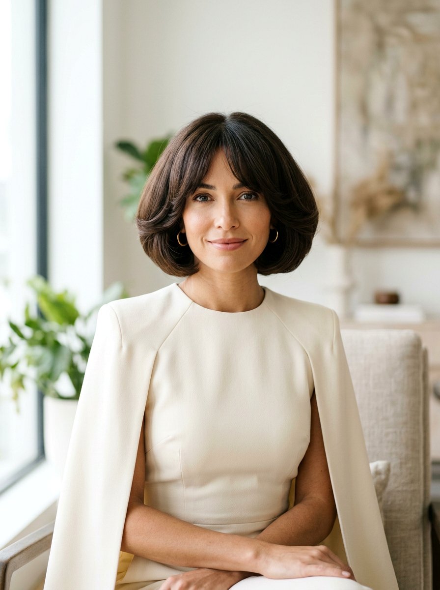 Rounded Bob Haircut - 20 polished bob for older women - 20 polished bob for older women