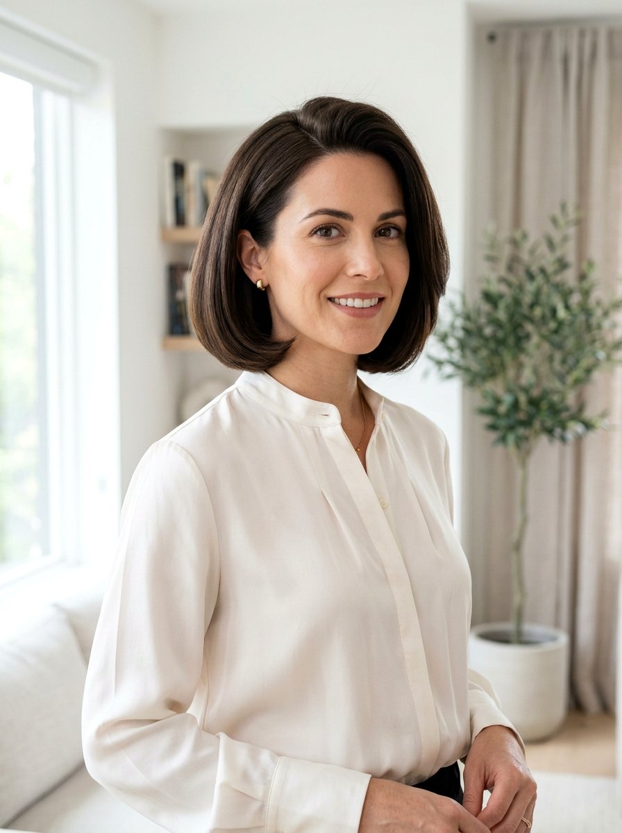 Rounded Bob Haircut - 20 hairstyle to cover sparse hairline - 20 hairstyle to cover sparse hairline