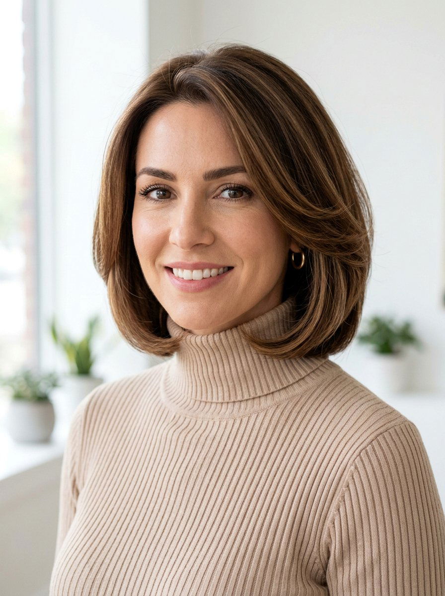 Rounded Bob Layered Blowout - 20 easy blowout styling ideas for layers - 20 easy blowout styling ideas for layers