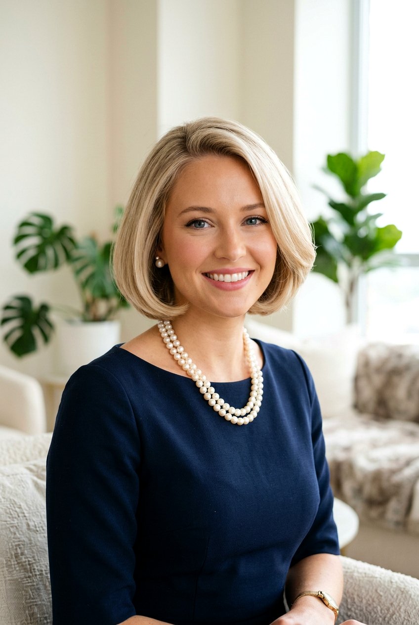 Rounded Bob Side Part Fine Hair - 20 fine hair bob with side part - 20 fine hair bob with side part