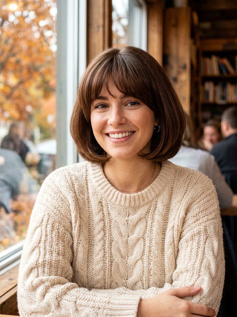 Rounded Bob With Bangs - 20 rounded bob for thin hair women - 20 rounded bob for thin hair women