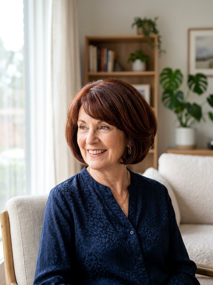 Rounded Bob With Internal Layers - 20 short bob with volume for older women - 20 short bob with volume for older women