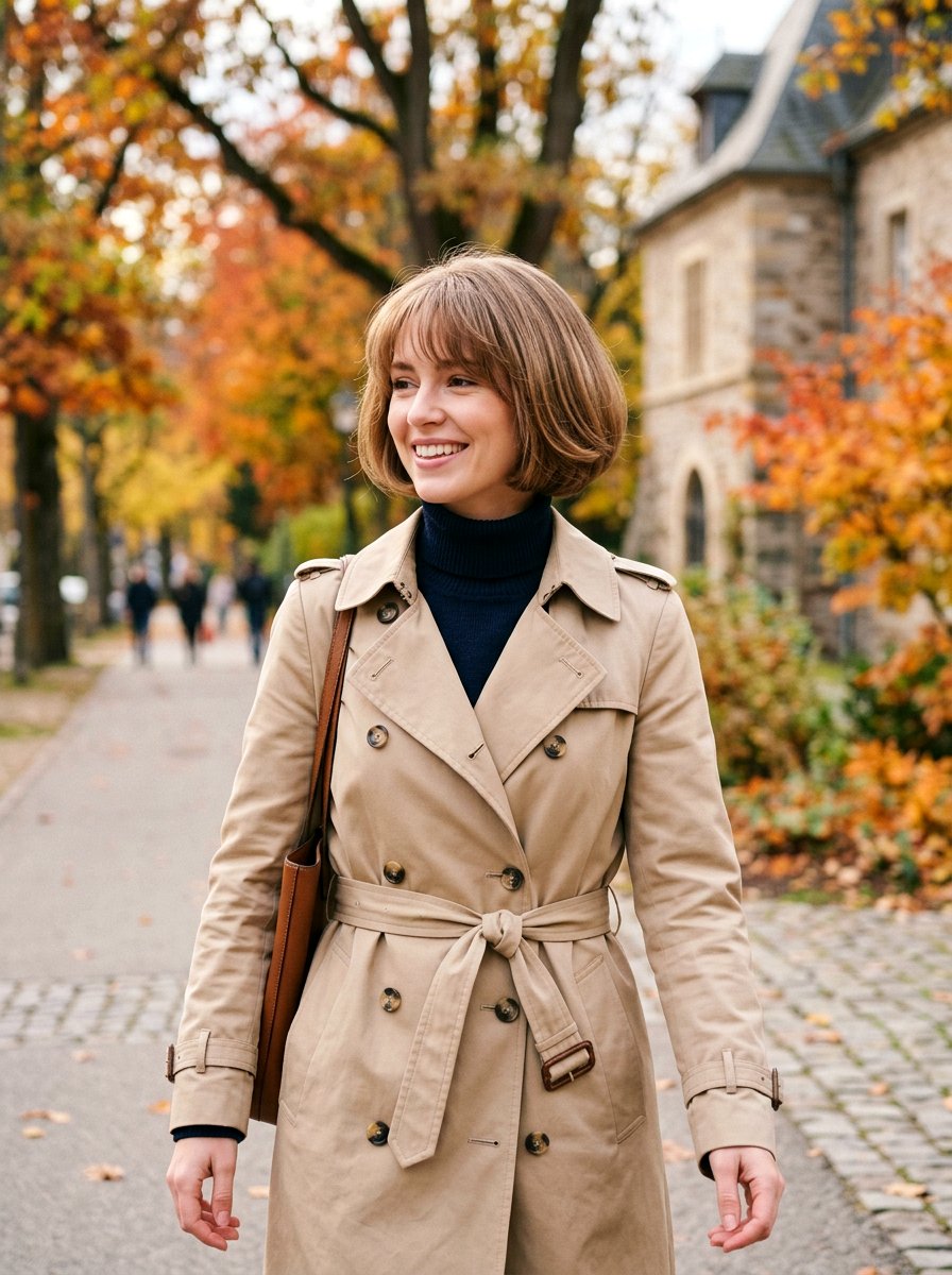 Rounded Bob With Soft Bangs - 20 hairstyle to add softness to angular face - 20 hairstyle to add softness to angular face