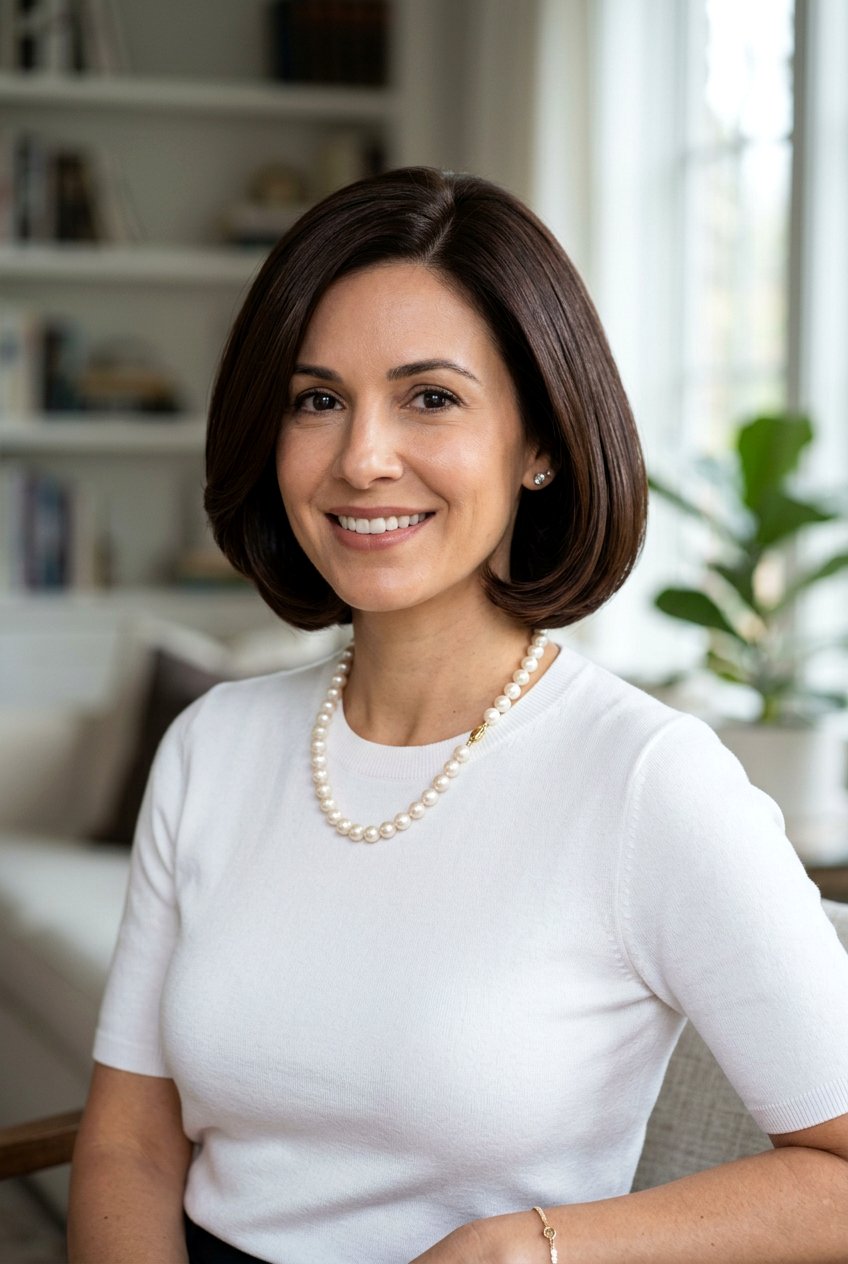 Rounded Bob - 20 expensive brunette bob for women - 20 expensive brunette bob for women