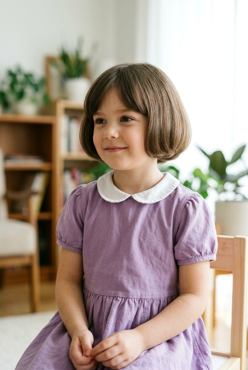 Rounded Bubble Bob - 20 school bob for little girls - 20 school bob for little girls