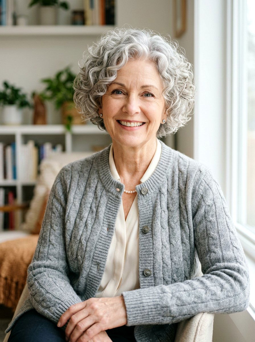 Rounded Curly Bixie Haircut - 20 curly bixie haircut for older women - 20 curly bixie haircut for older women