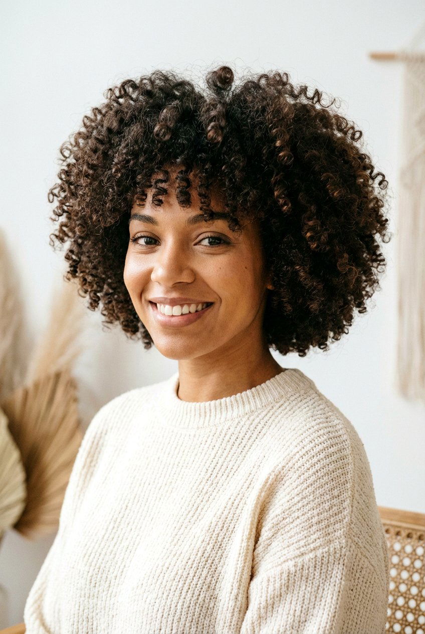 Rounded Curly Bob - 20 curly hairstyles for medium hair - 20 curly hairstyles for medium hair