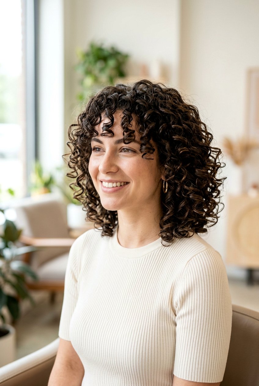 Rounded Curly Bob - 20 low maintenance haircuts for curly hair - 20 low maintenance haircuts for curly hair