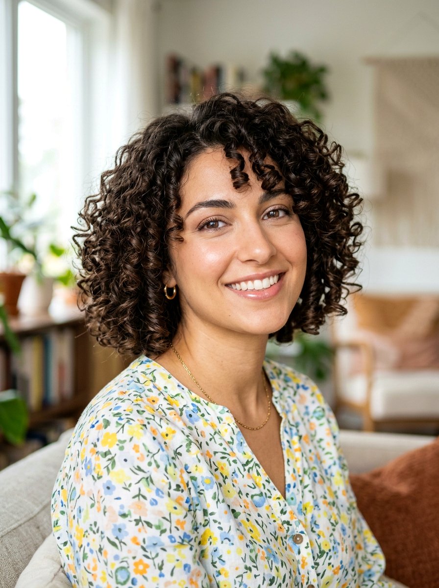 Rounded Curly Bob - 20 round haircut for curly hair - 20 round haircut for curly hair