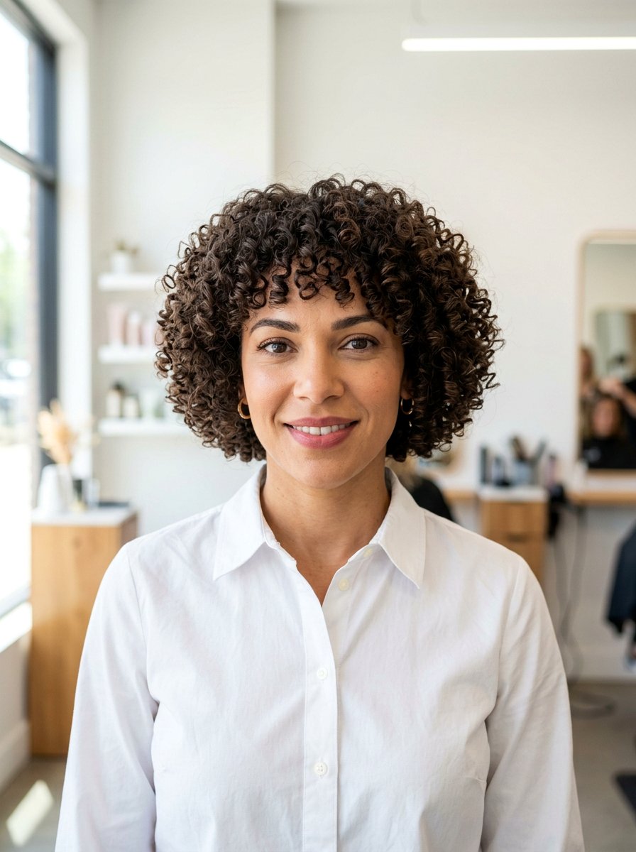 Rounded Curly Bob - 20 trendy haircut for curly hair 2026 - 20 trendy haircut for curly hair 2026