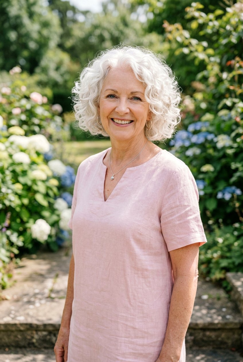 Rounded Curly Bob - 20 curly bob for mature women - 20 curly bob for mature women