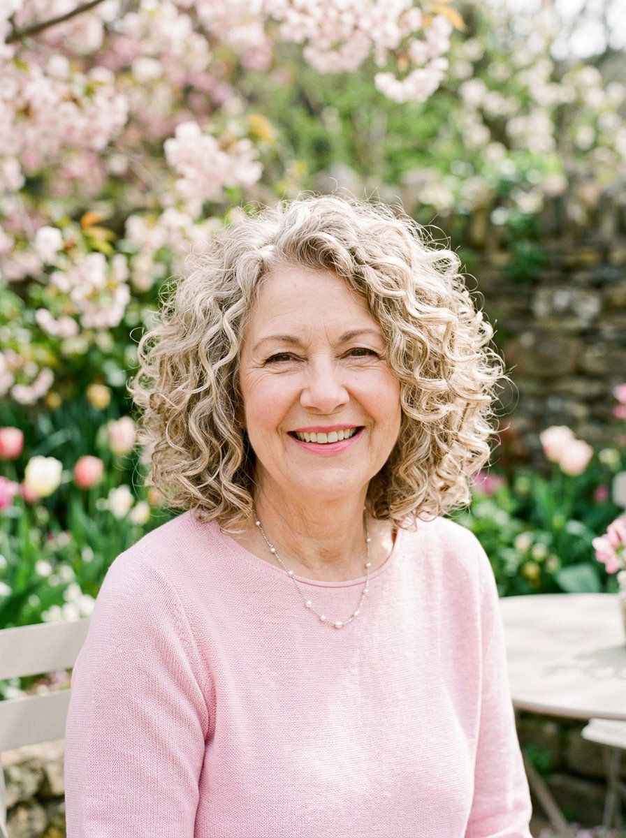 Rounded Curly Lob - 20 curly lob haircut for older women - 20 curly lob haircut for older women