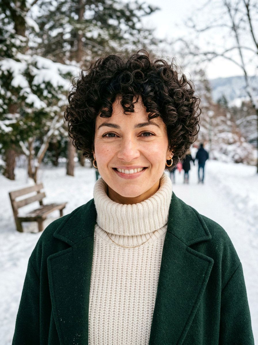 Rounded Curly Pixie - 20 curly pixie for fine curls women - 20 curly pixie for fine curls women