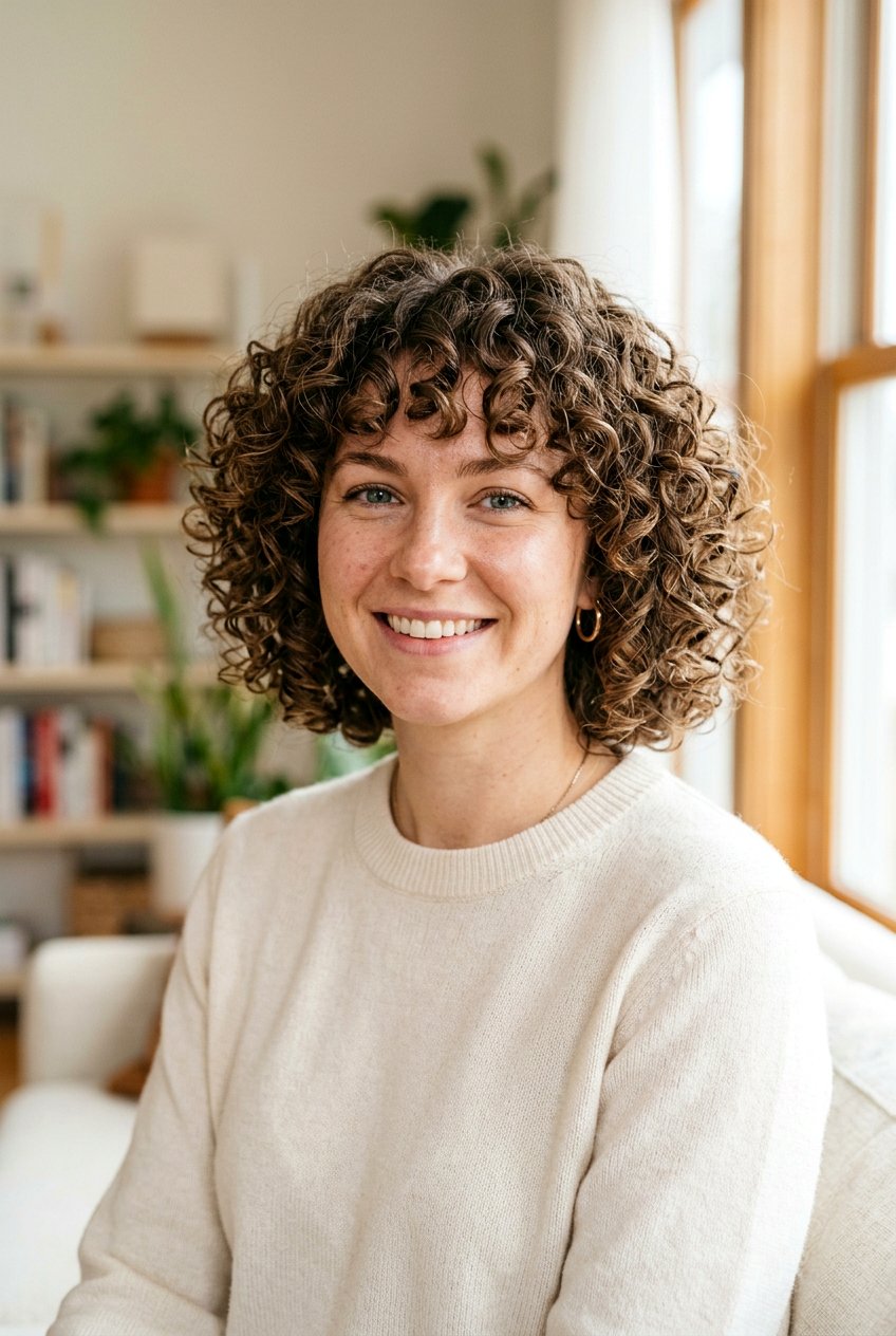 Rounded Curly Shag Bob - 20 curly shag bob haircut - 20 curly shag bob haircut