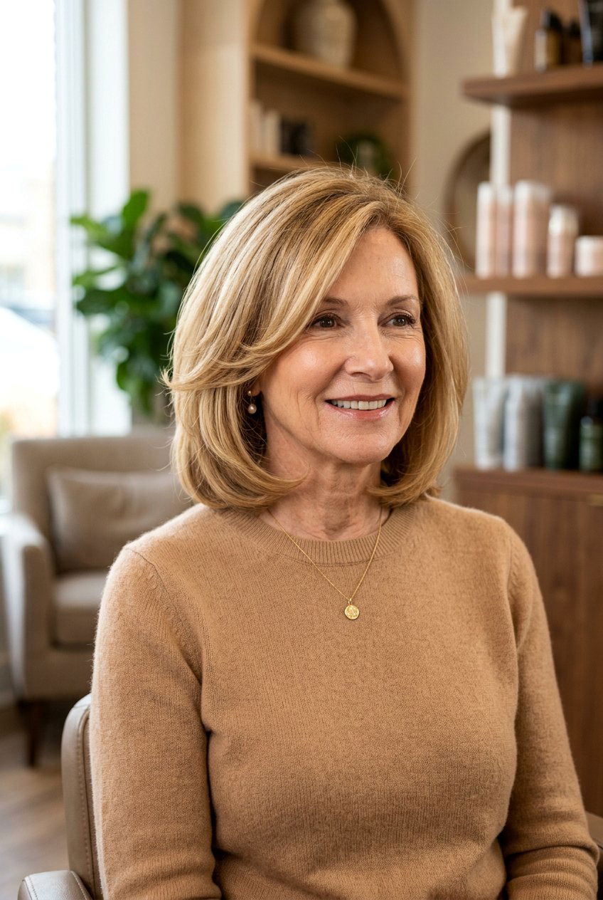 Rounded Layered Bob - 20 old money bob for mature women - 20 old money bob for mature women