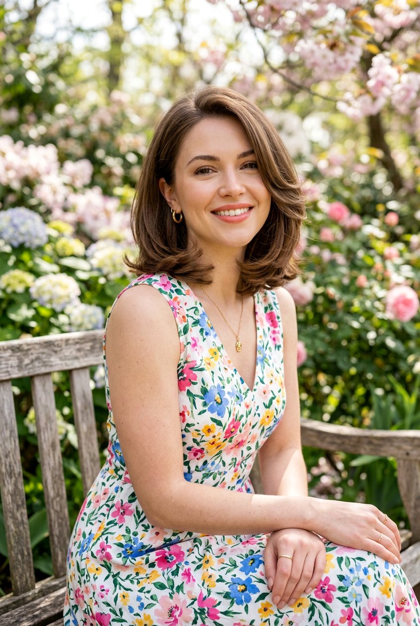 Rounded Layered Lob - 20 sleek layered haircut for straight hair women - 20 sleek layered haircut for straight hair women