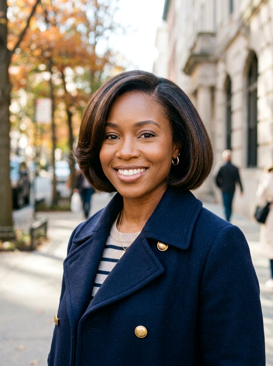 Rounded Silk Press Bob - 20 silk press bob for fine hair - 20 silk press bob for fine hair