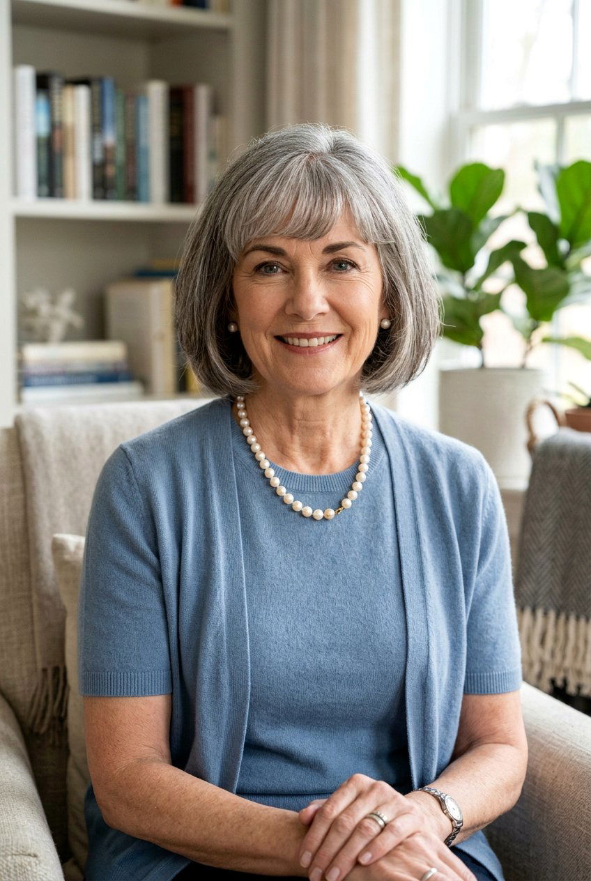 Rounded Soft Fringe - 20 soft fringe haircut for mature women - 20 soft fringe haircut for mature women