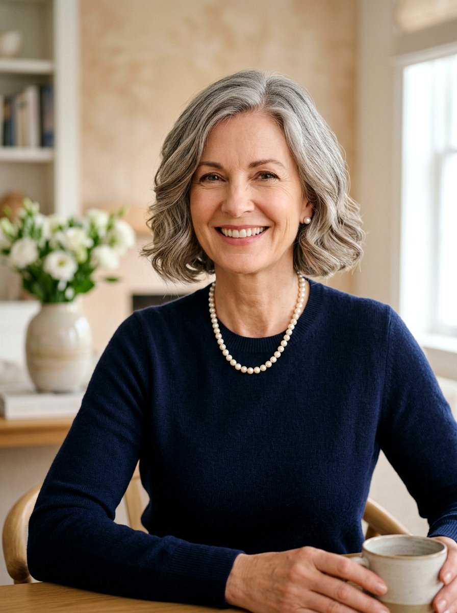 Rounded Wavy Bob - 20 soft wavy bob for women over 50 - 20 soft wavy bob for women over 50