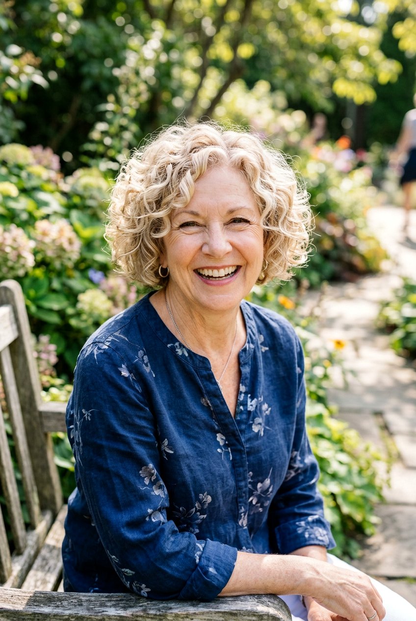 Rounded curly bob - 20 curly hairstyles for older women - 20 curly hairstyles for older women