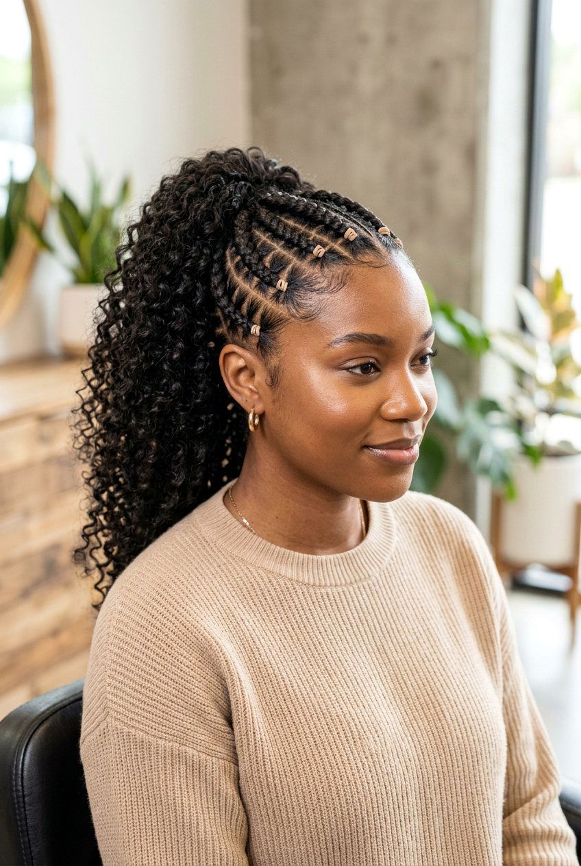 Rubber Band Ponytail With Braids - 20 rubber band ponytail styles - 20 rubber band ponytail styles