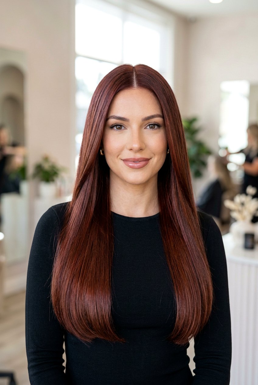 Ruby Brunette Hair With Shine Gloss - 20 ruby brunette hair color - 20 ruby brunette hair color