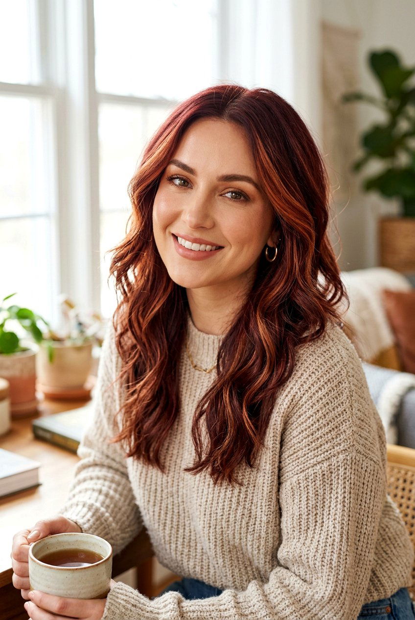 Ruby Brunette With Warm Copper Dimension - 20 ruby brunette hair color - 20 ruby brunette hair color