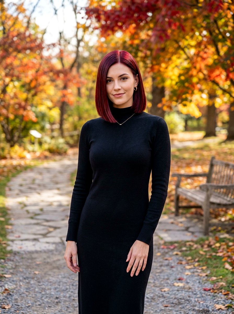 Ruby Red Gloss Brunette Bob - 20 red gloss hair color for brunettes - 20 red gloss hair color for brunettes