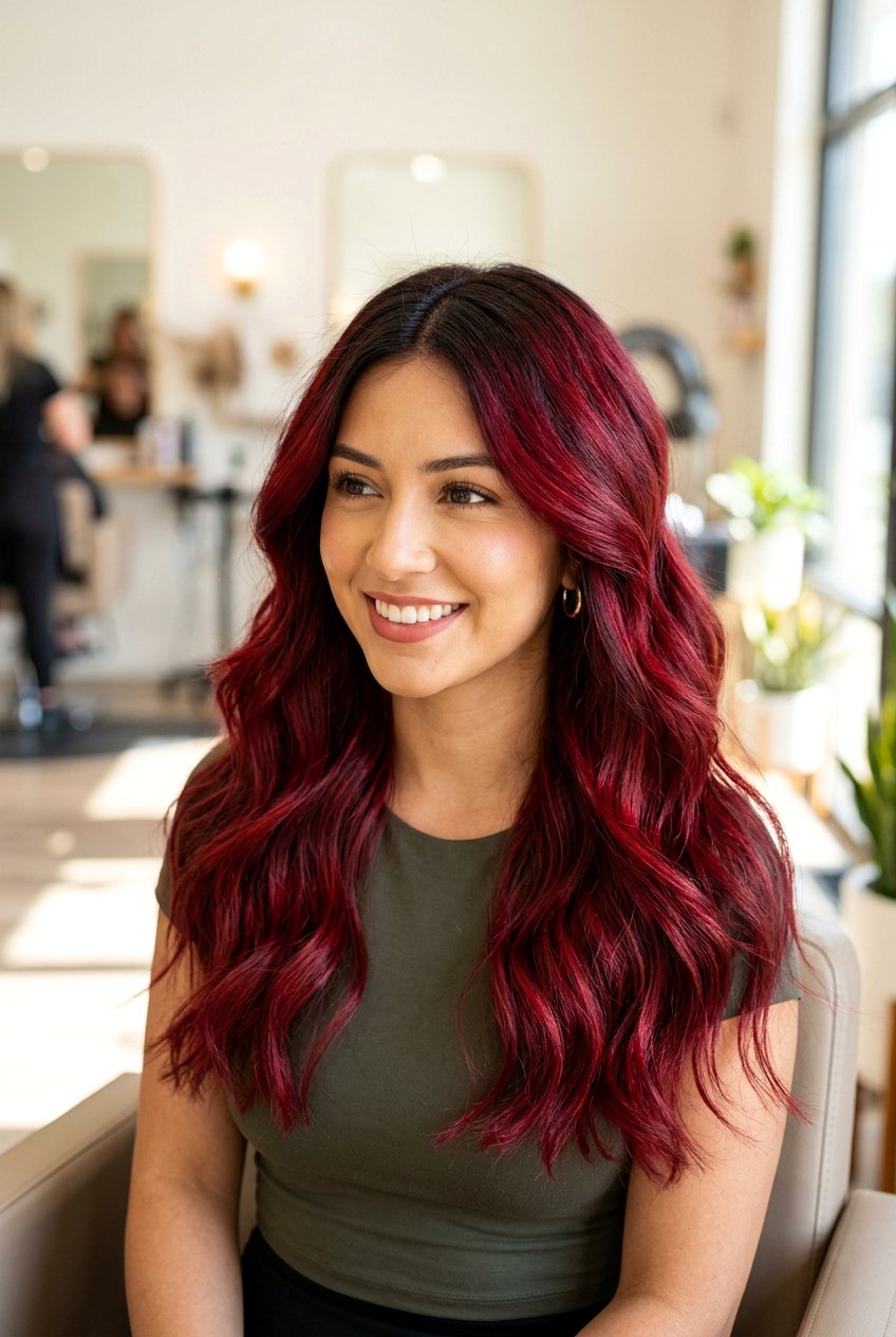 Ruby Red Hair With Dark Roots - 20 ruby red hair color - 20 ruby red hair color